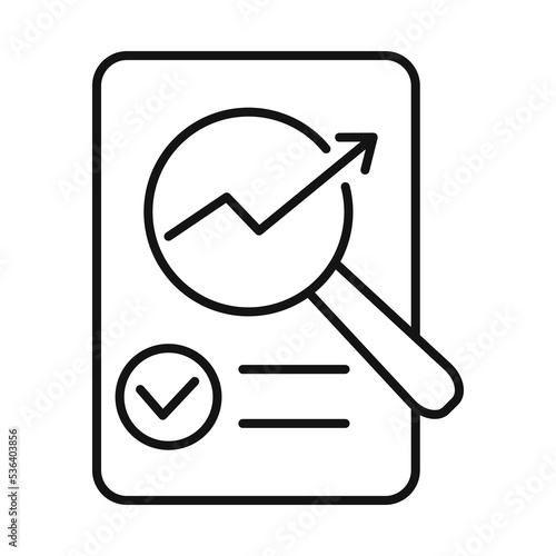 data quality assessment or study case thin line icon