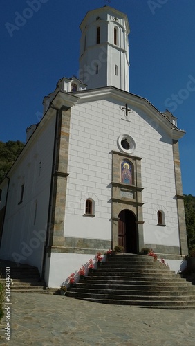 Vertical shot of Venerable Prohor Pchinjski monastery in Starac, Serbia photo