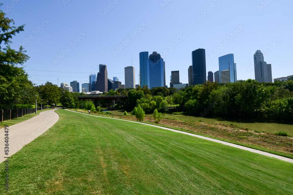 View of Downtown Houston from Sabine Park