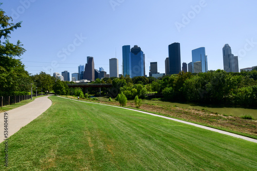 View of Downtown Houston from Sabine Park