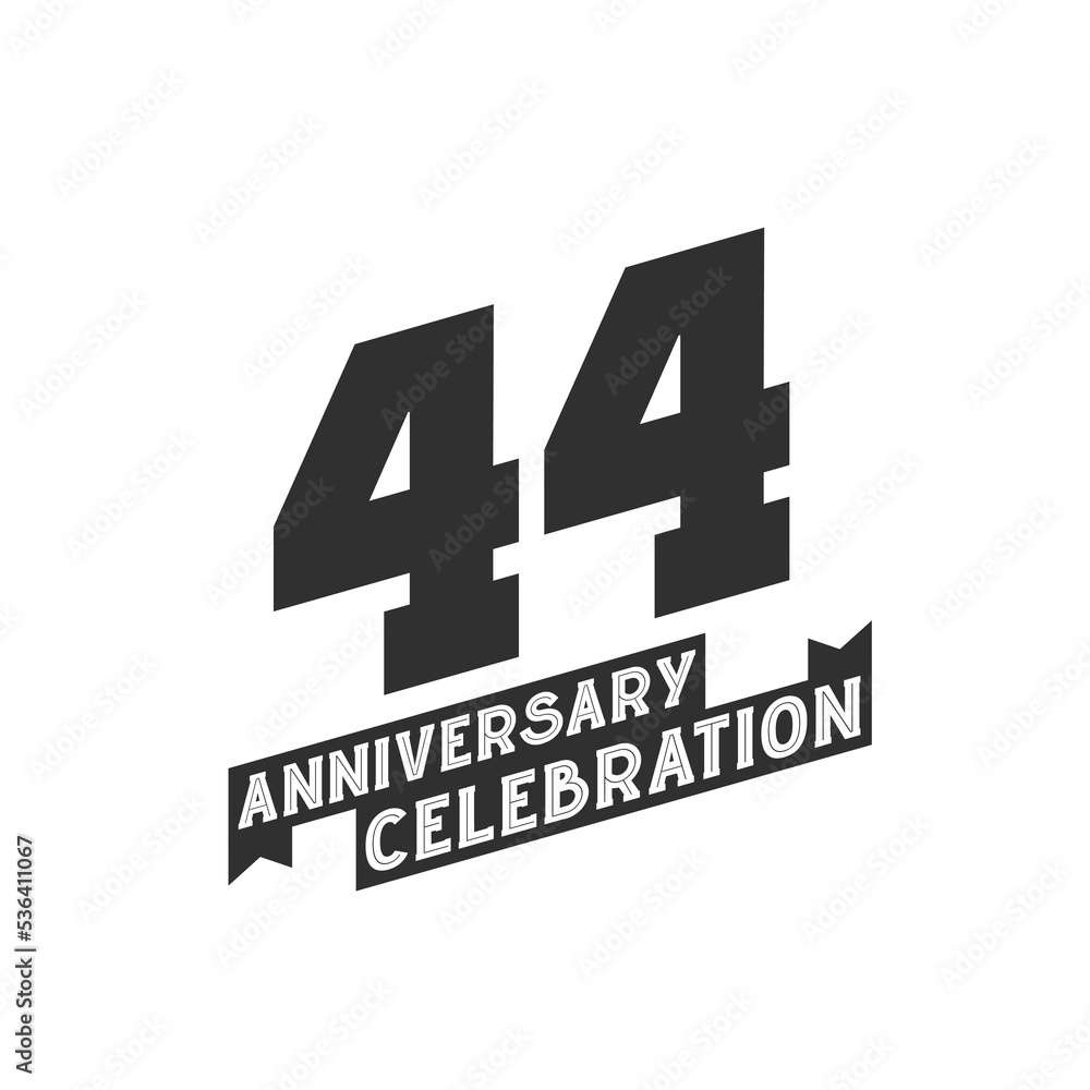44 Anniversary Celebration greetings card, 44th years anniversary Stock