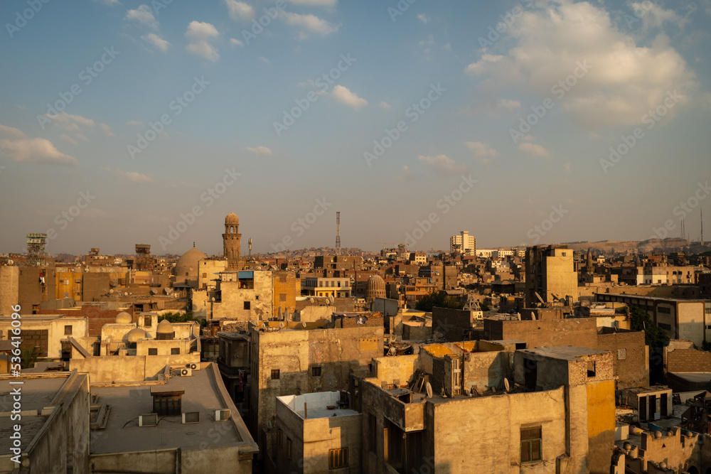 Cairo as Viewed from a Rooftop at Sunset