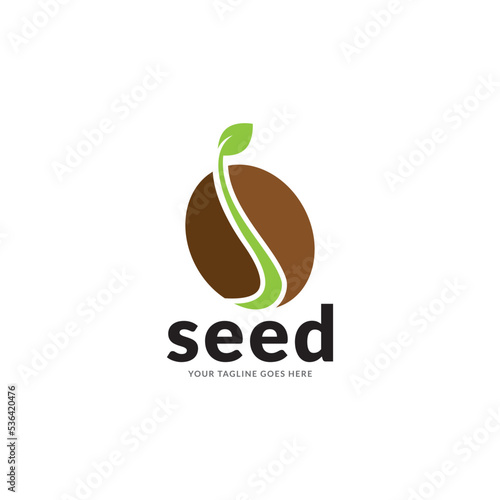 green seed logo type illustration.