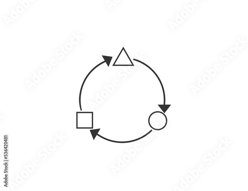 Adaptation, change icon. Vector illustration