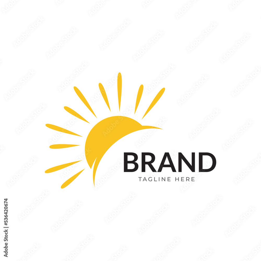 Sun Vector illustration Icon Logo Template design.