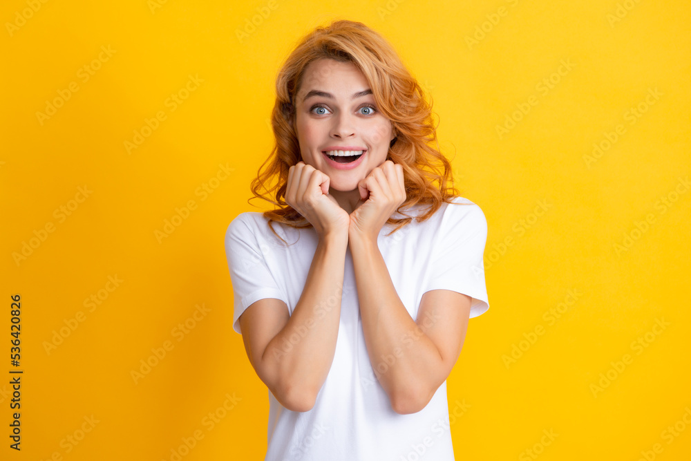 Happy smiling woman portrait. Attractive young pretty cheerful girl in casual clothing feeling happy and carefree, isolated background. Happy smiling woman portrait. Attractive young pretty cheerful girl in casual clothing feeling happy and carefree, isolated background.