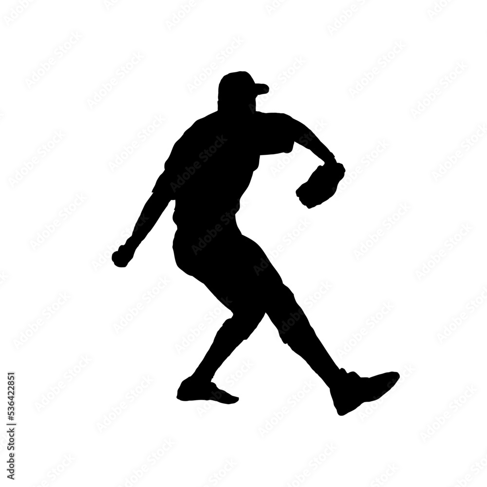 baseball player silhouette baseball player silhouette