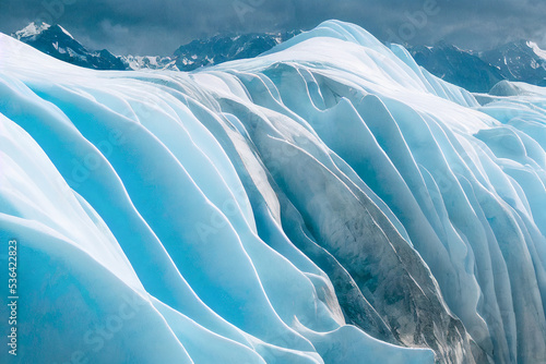 Close-up view of glacier ice photo