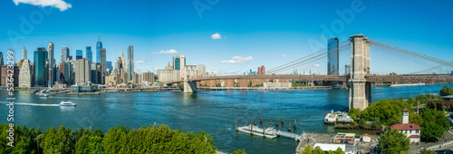 Brooklyn Bridge and East River Panorama