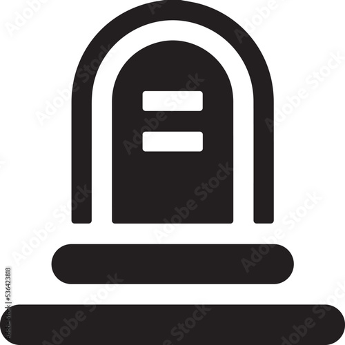 tombstone grave icon. Halloween grave icon. Rip tombstone flat icon, tombstone or gravestone death sign, Gravestone vector illustration