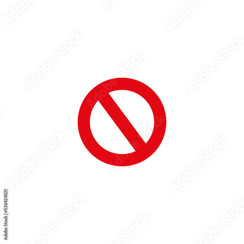 Free Download Vector stop sign icon. Red no entry sign. No sign, red warning isolated. - GFXLoad