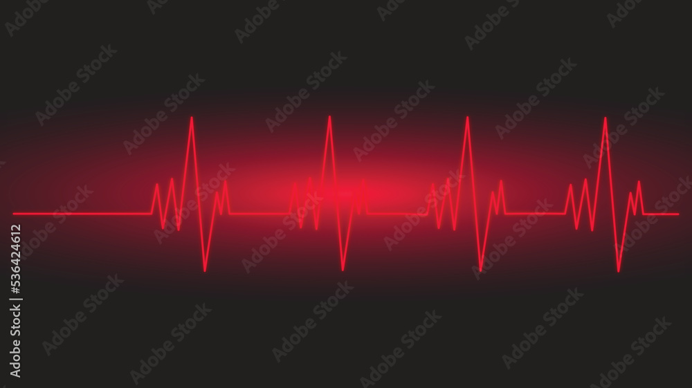 heartbeat on the monitor. heartbeat plus line. Gangrenous pulpitis disease. Gangrenous pulpitis logo on a dark background. Heartbeat line as a symbol. Gangrenous pulpitis disease. Gangrenous pulpitis