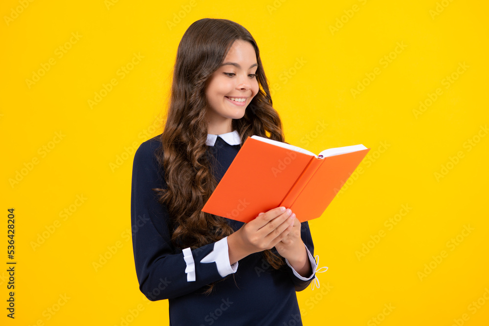 School child with book. Learning and education. School child with book. Learning and education.