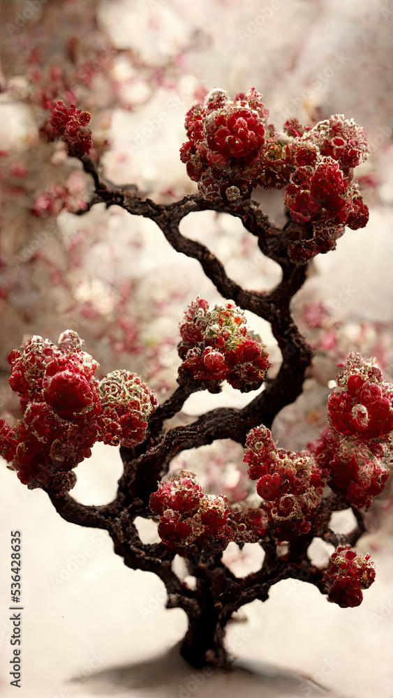 illustration of a fantasy Cherry tree.
