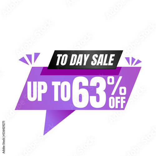 63% off sale balloon. Purple and black vector illustration . sale label design, Sixty three  © VECTOR _GOMES