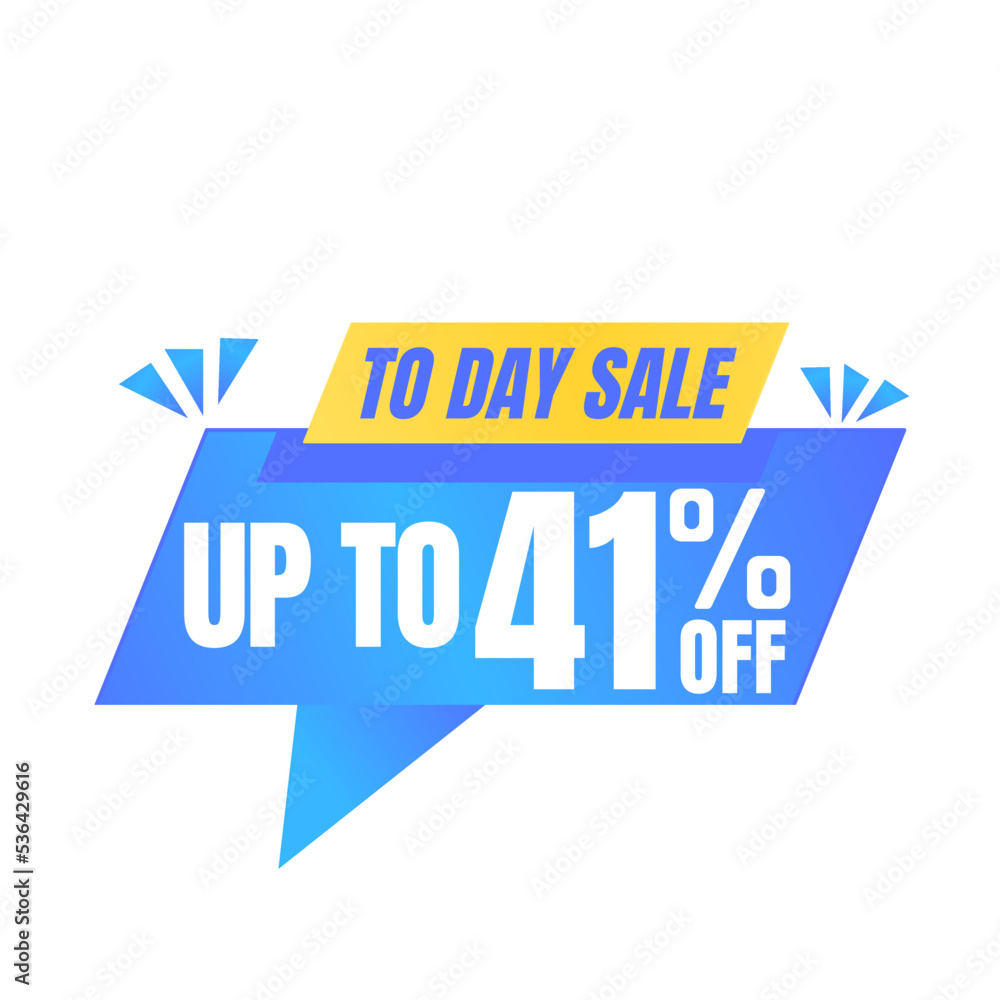 41% off sale balloon. Blue and yellow vector illustration . sale label design, Forty-one 41% off sale balloon. Blue and yellow vector illustration . sale label design, Forty-one