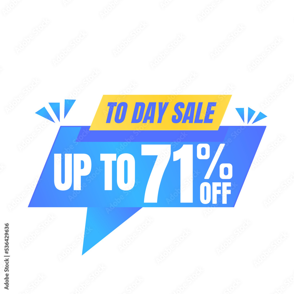 71% off sale balloon. Blue and yellow vector illustration . sale label design, Seventy-one 71% off sale balloon. Blue and yellow vector illustration . sale label design, Seventy-one