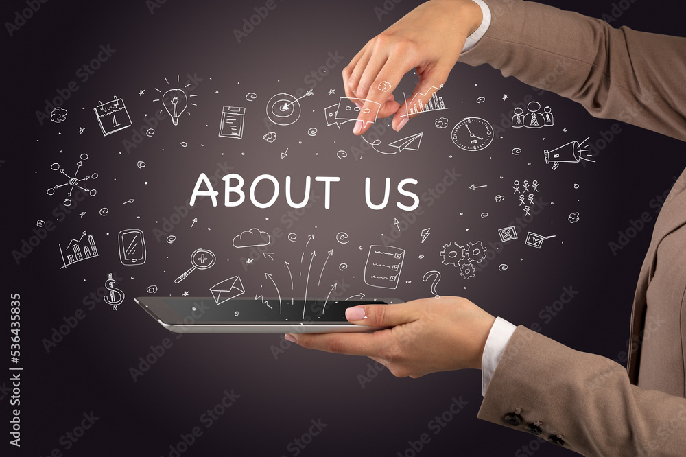 Naklejka premium Close-up of a touchscreen, social media concept