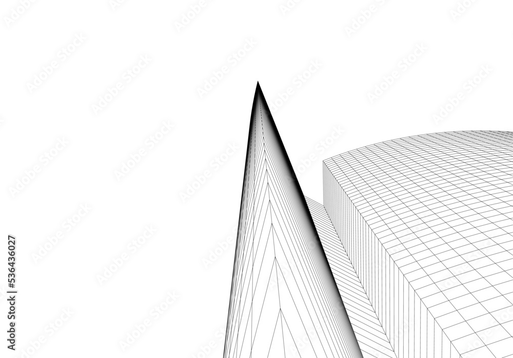 Abstract architectural shape 3d illustration Abstract architectural shape 3d illustration