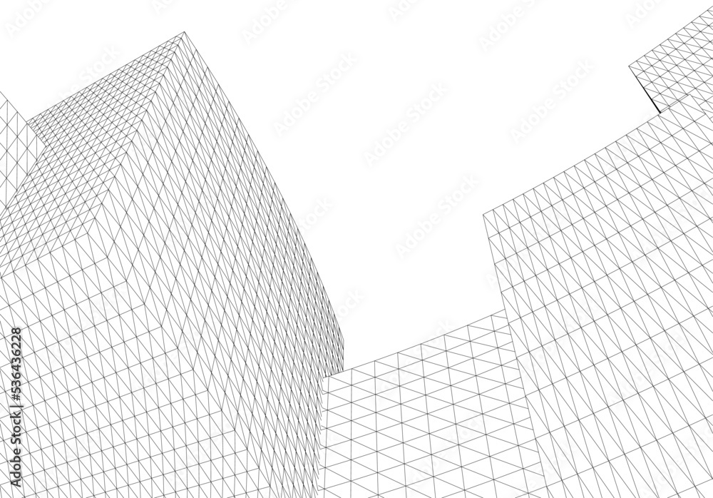 Abstract architectural shape 3d illustration Abstract architectural shape 3d illustration