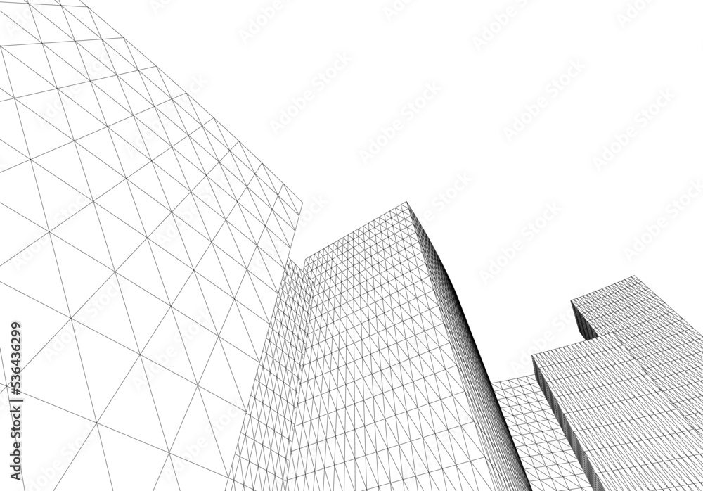 Abstract architectural shape 3d illustration Abstract architectural shape 3d illustration