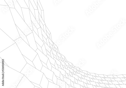 Abstract architectural shape 3d illustration