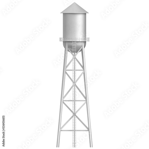 3d rendering illustration of a water tower