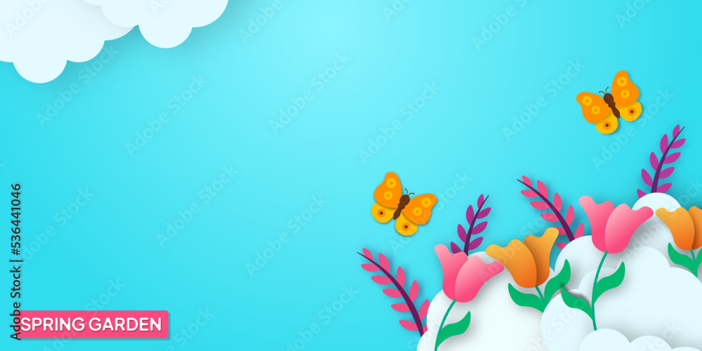 Fototapeta premium Abstract Background Spring Garden Vector