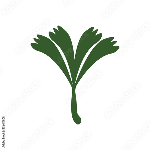 Abstract plant flat element is perfect for art deco template design