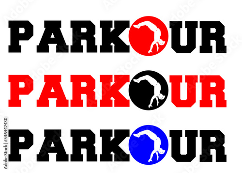Parkour and Tricking logo vector illustration, really good for club icon