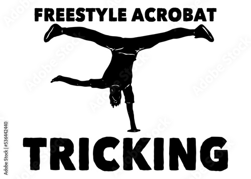 Parkour and Tricking logo vector illustration, really good for club icon
