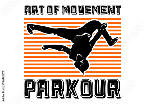 Parkour and Tricking logo vector illustration, really good for club icon