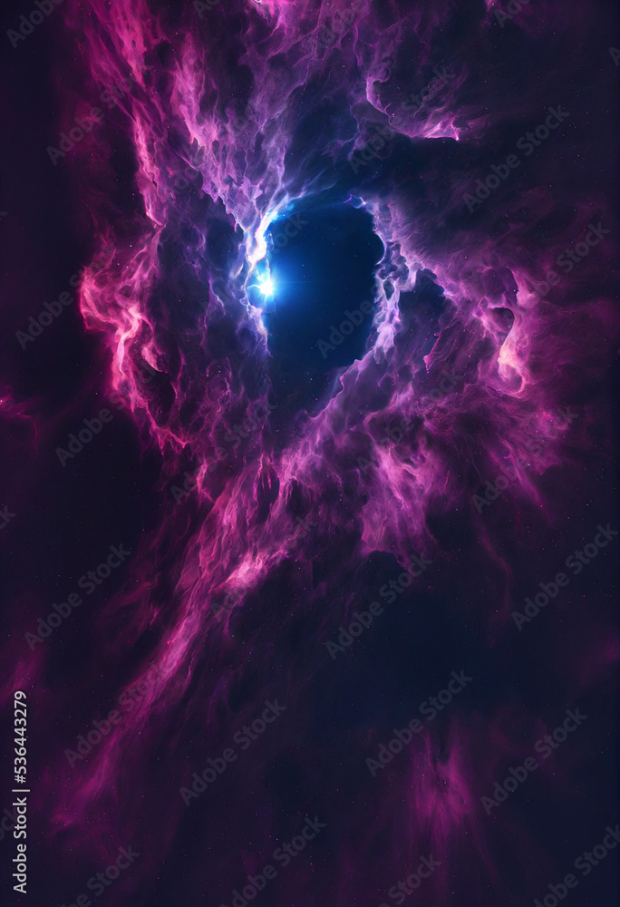 Deep space illustration of galaxy