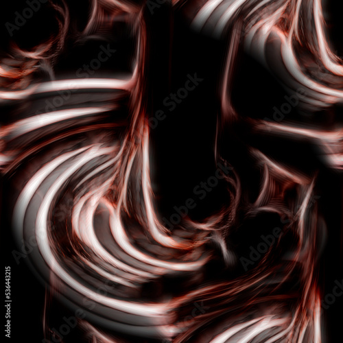 Black seamless abstraction with clear round lines. Beautiful and gloomy texture. Dark background.