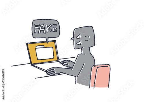 フェイクニュースをばら撒く人物　インターネットでの犯罪や誹謗中傷