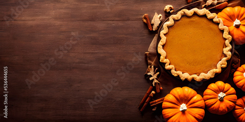 pumpkin pie on a plate