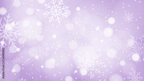 Beautiful Christmas background with bokeh and snowflake design