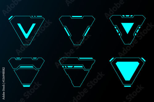 Triangle shape abstract geometric technology future interface hud.