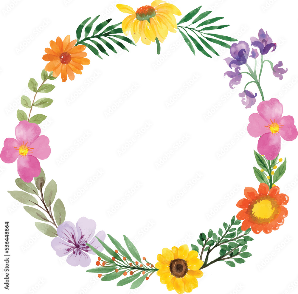 Simple Flower Watercolor Simple Flower Watercolor