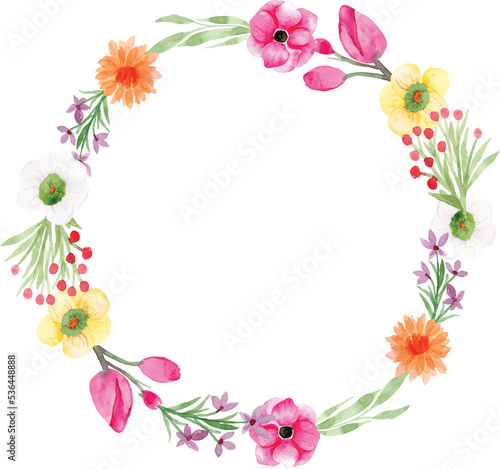 Wallpaper Mural Simple Flower Watercolor Torontodigital.ca