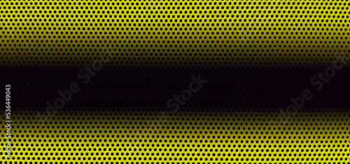 abstract yellow metal grid background with black gradient pattern. 