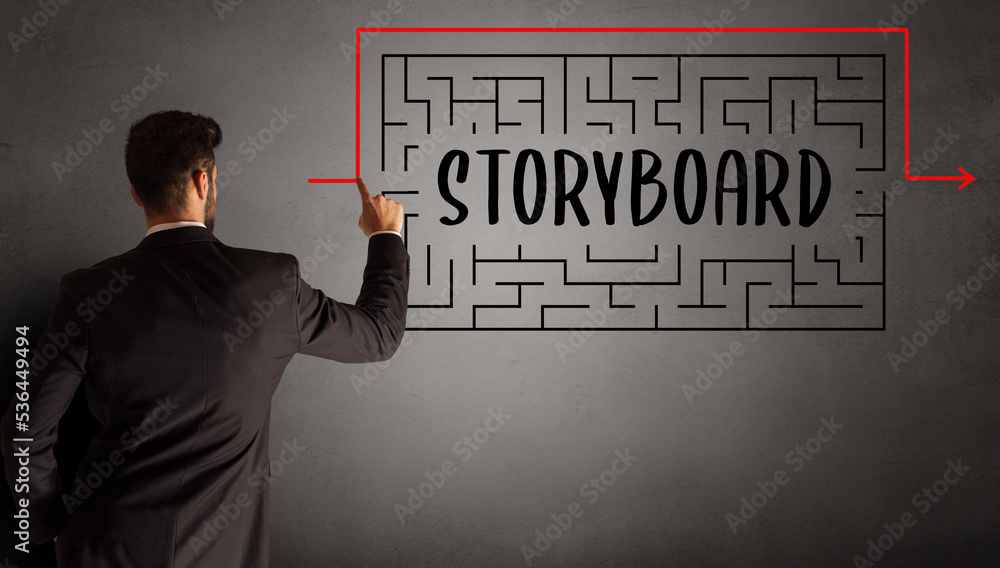 businessman drawing maze concept businessman drawing maze concept