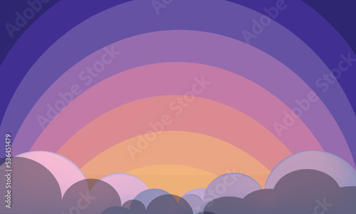 Sunset background with clouds © Nartco