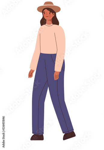 woman with hat