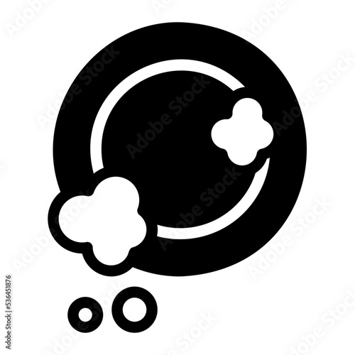 dishwashing glyph icon