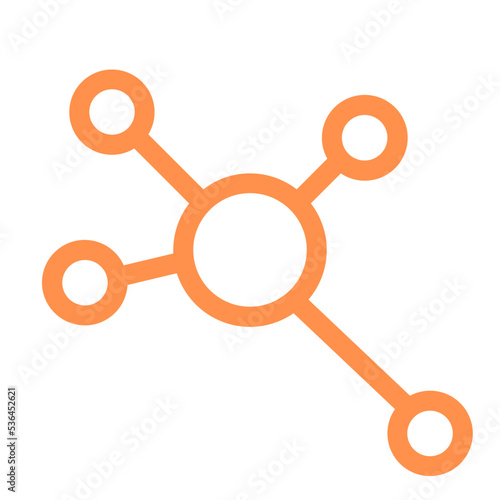 network nodes graph outline icon