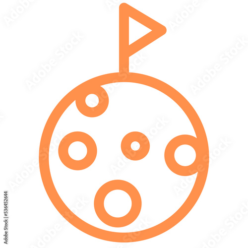 nasa astronaut flag outline icon