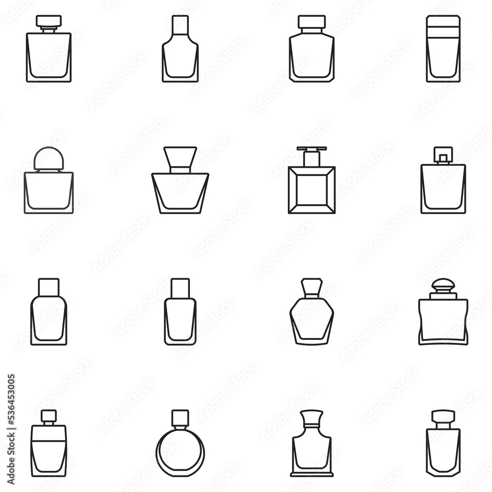 Perfume Line Icon Set Vector Perfume Line Icon Set Vector