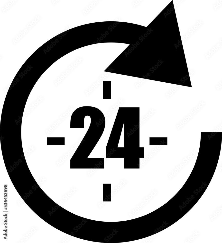 24 hours icon vector illustration on white background..eps 24 hours icon vector illustration on white background..eps