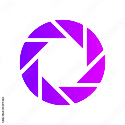 diaphragm gradient icon